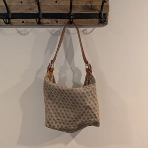 Dooney & Bourke Brown Monogramed Shoulder Bag